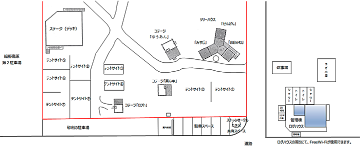 キャンプ場施設マップ