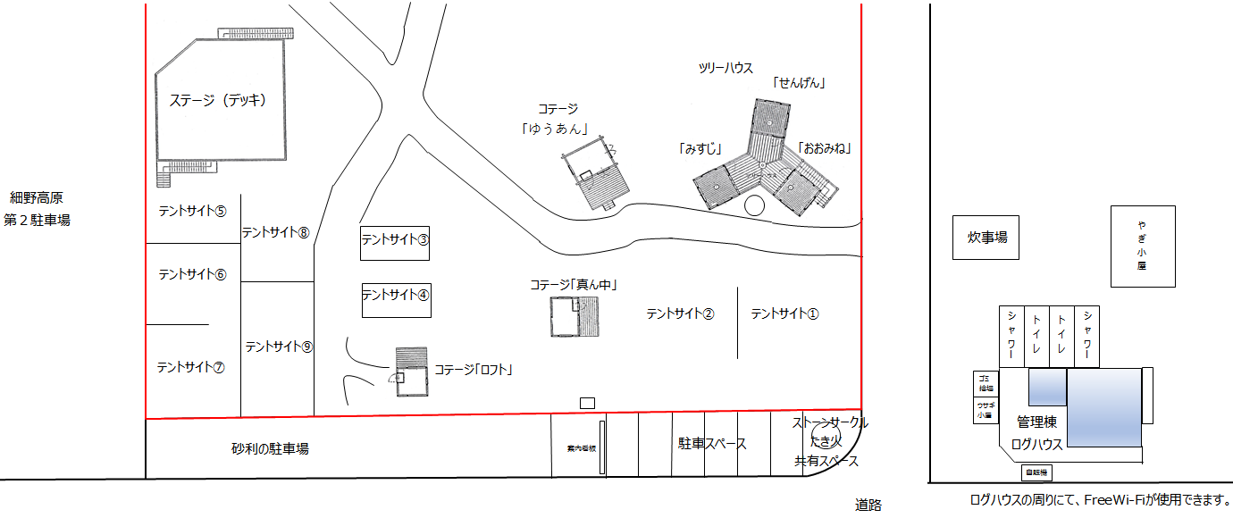 キャンプ場施設マップ